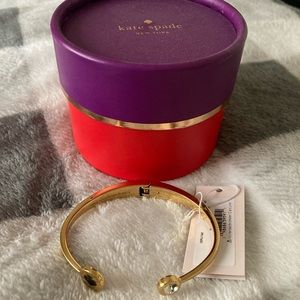 NWT Kate Spade Spot the Spade Bangle Gold Bracelet